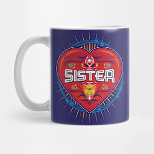 Ornamental Tattoo Style Heart- SISTER Mug